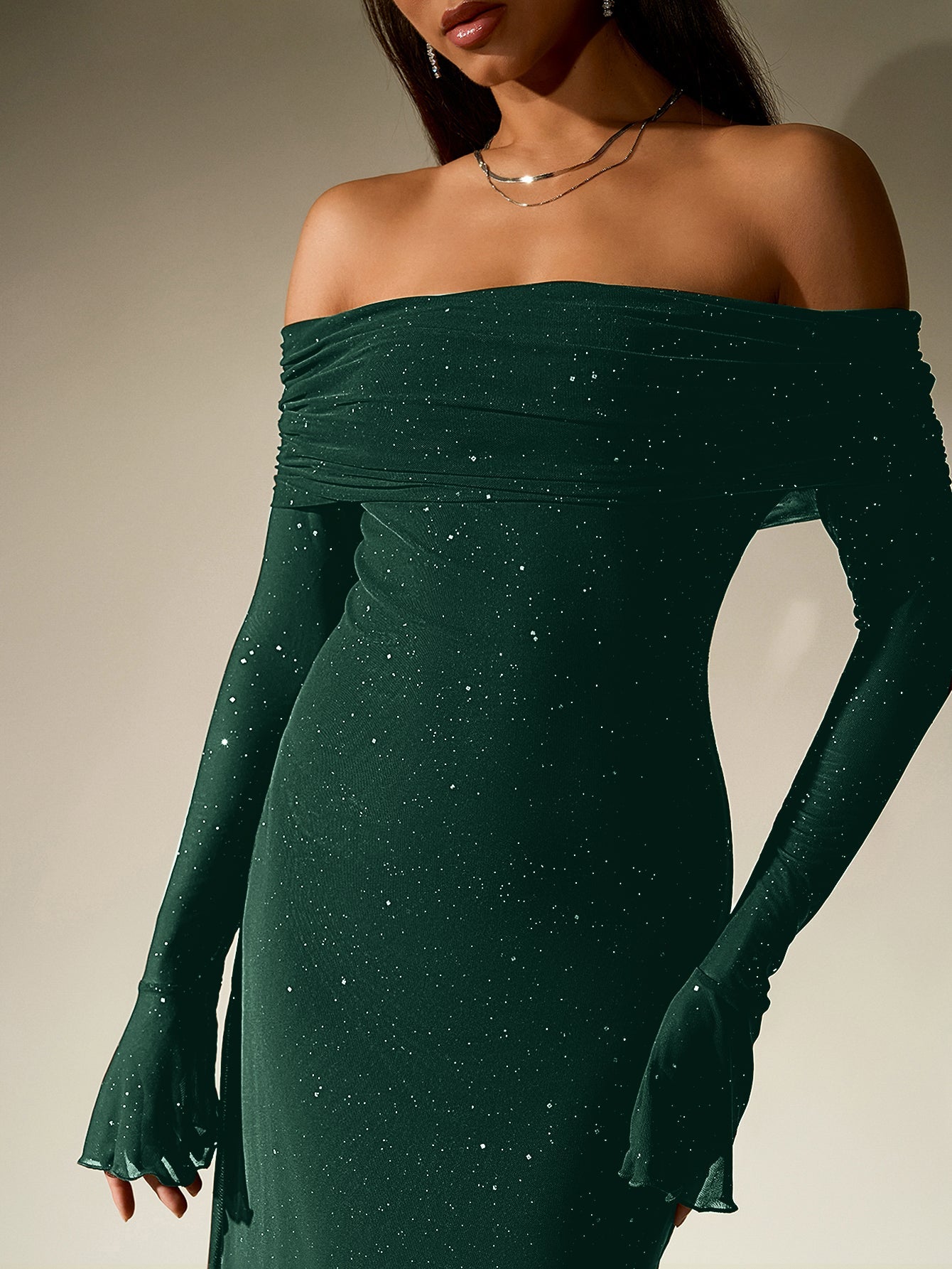 Glimmer Off-Shoulder Dress