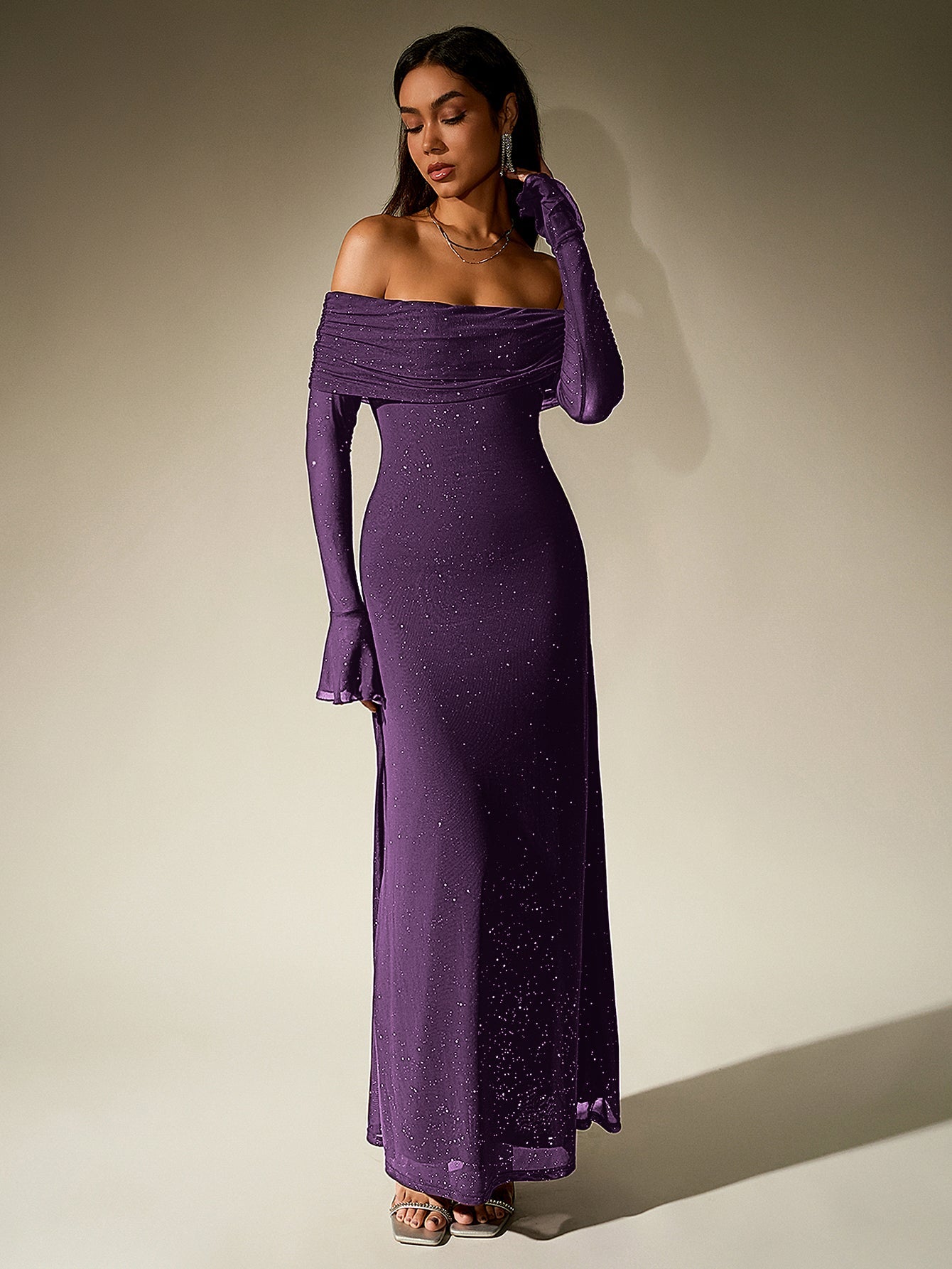 Glimmer Off-Shoulder Dress