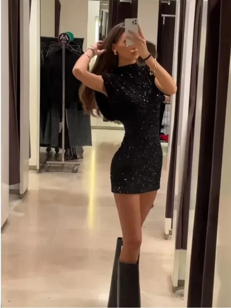 Glitter Mini Dress