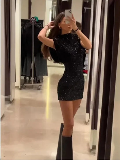 Glitter Mini Dress