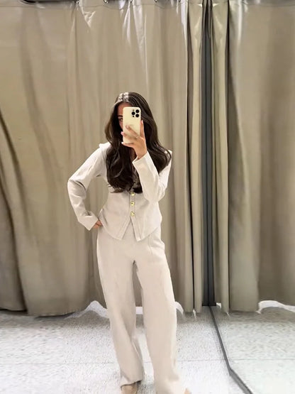 Knit Women's Cardigan 2 Pieces Set Women