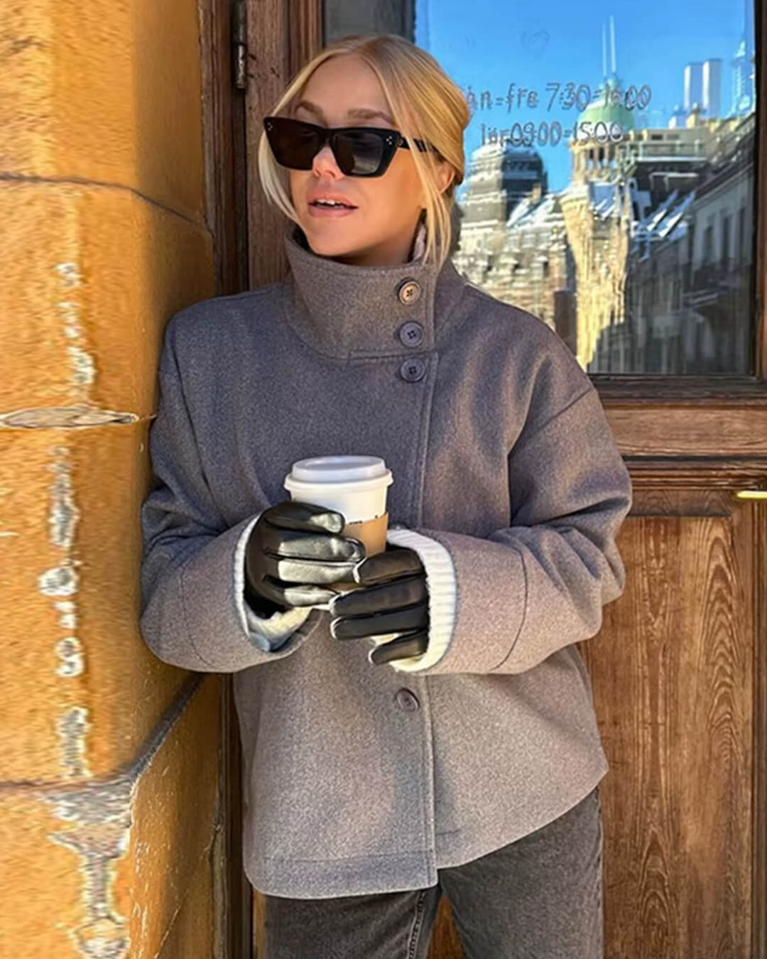 Jacky Wool Coat High Neck