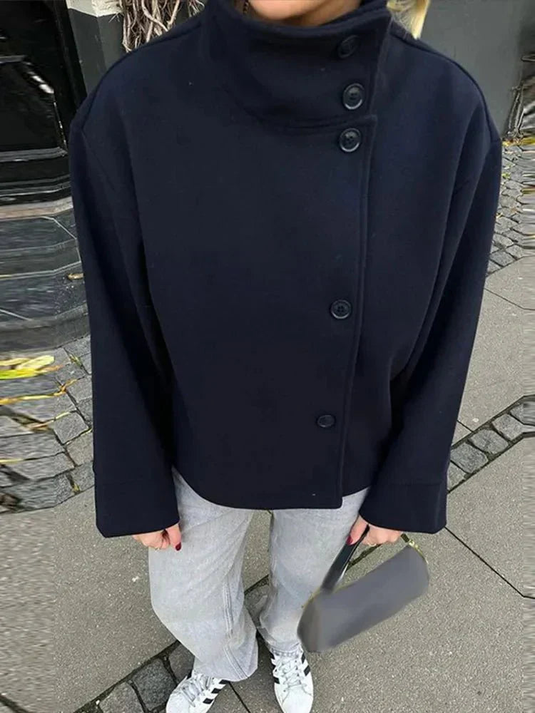 Jacky Wool Coat High Neck