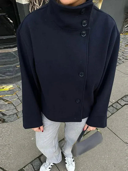 Jacky Wool Coat High Neck