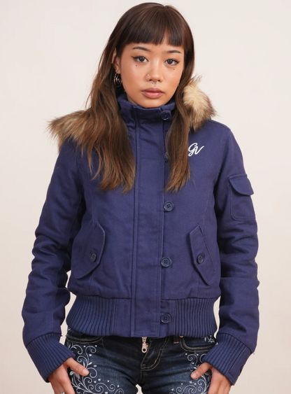 Jacket with Fur Collar