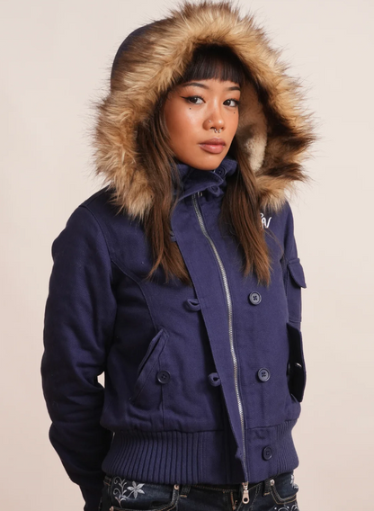Jacket with Fur Collar