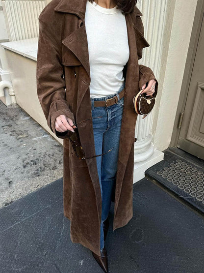 Evelin Suede Trenchcoat