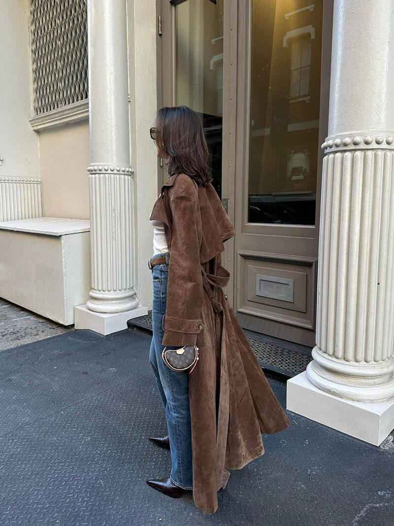 Evelin Suede Trenchcoat