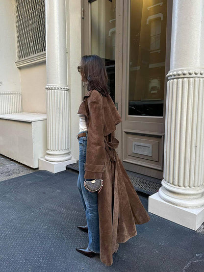 Evelin Suede Trenchcoat