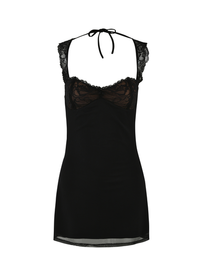 EVELYN MINI DRESS - BLACK