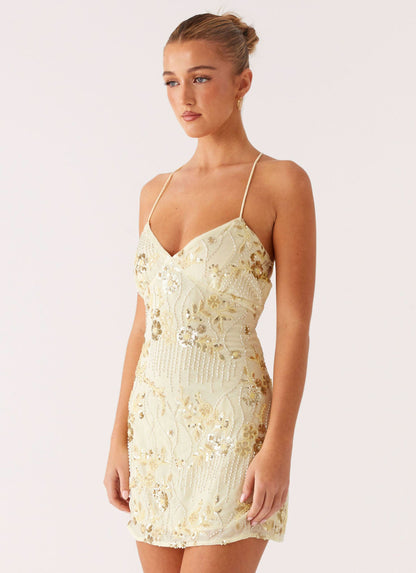 Alia Mini Dress - Yellow