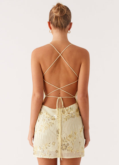 Alia Mini Dress - Yellow