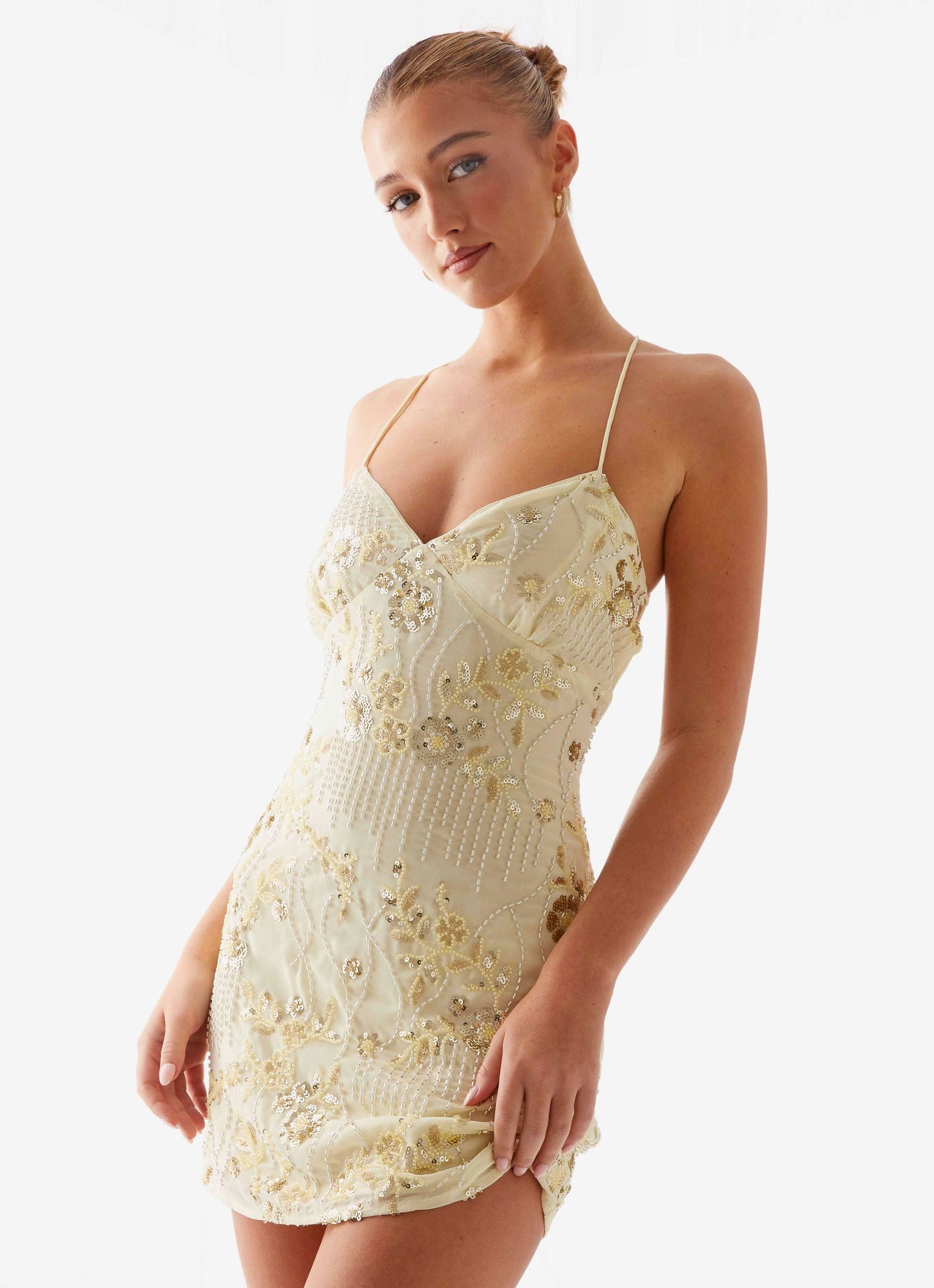 Alia Mini Dress - Yellow