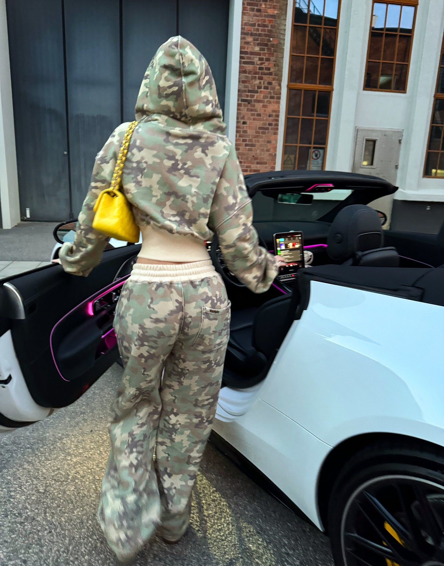Camo Cropped Track Suit