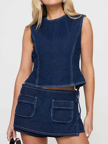Anna - Denim skirt and top