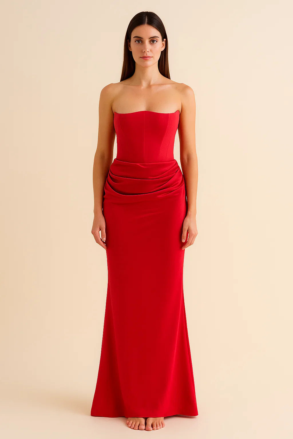 Isla | Strapless Korset Maxi Dress