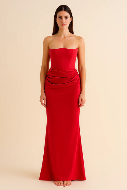 Isla | Strapless Korset Maxi Dress