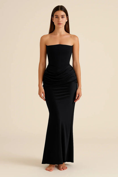 Isla | Strapless Korset Maxi Dress