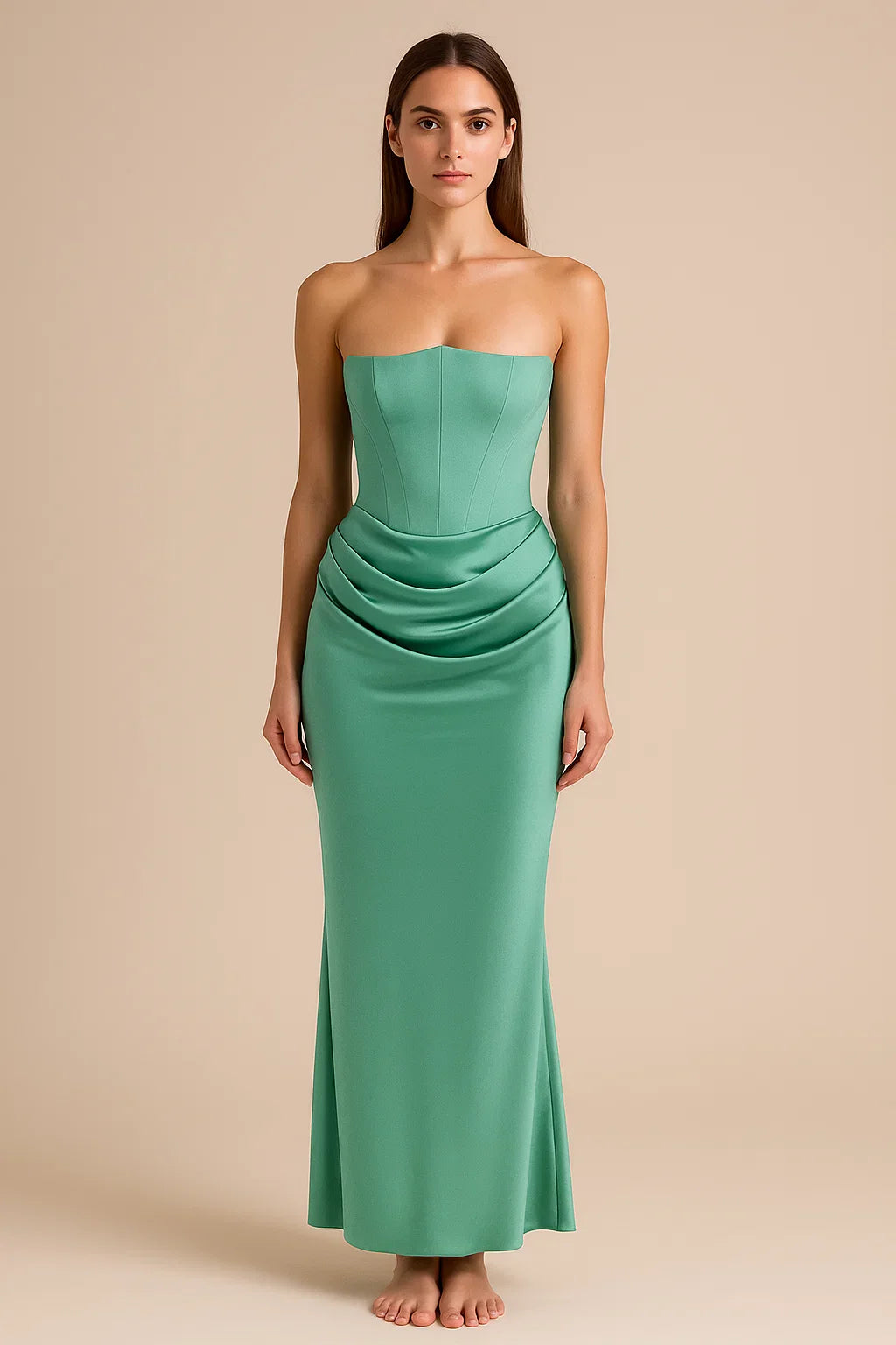 Isla | Strapless Korset Maxi Dress