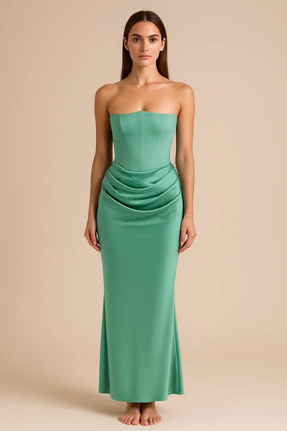 Isla | Strapless Korset Maxi Dress