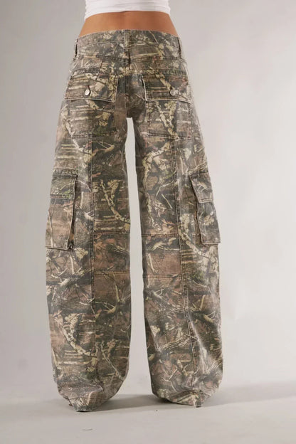 Women's cargo pants gray casual