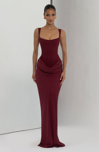 Ella Maxi Dress - Burgundy
