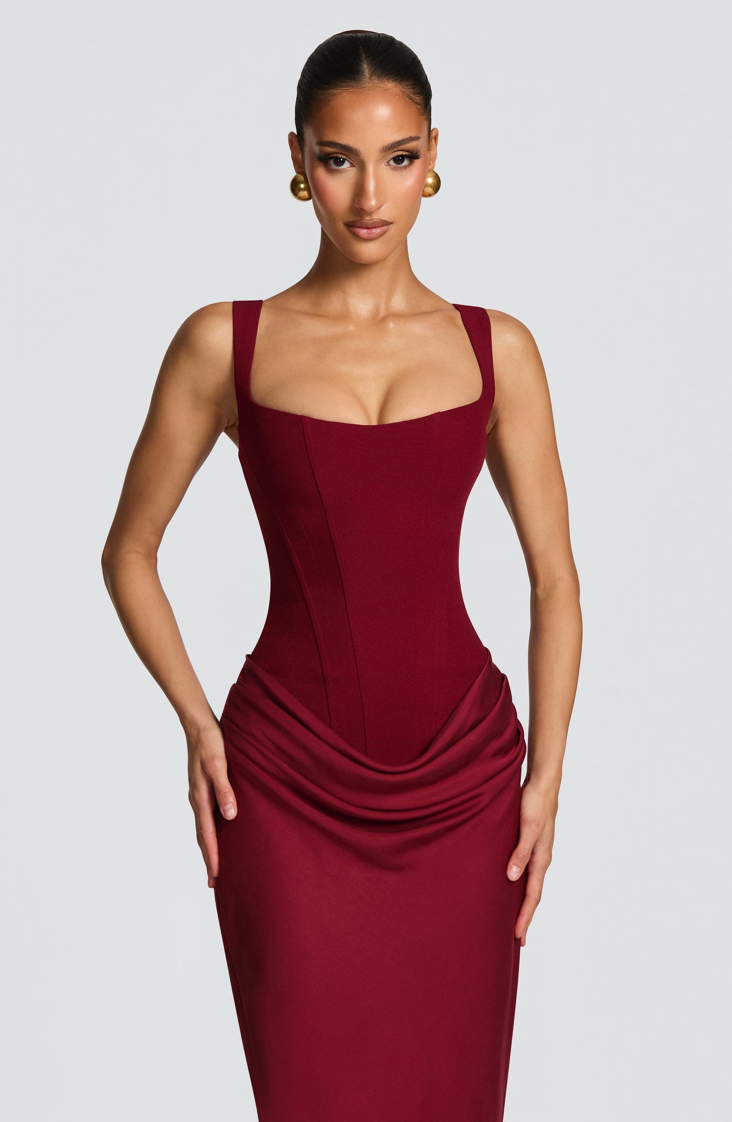 Ella Maxi Dress - Burgundy