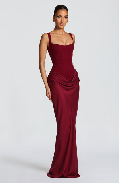 Ella Maxi Dress - Burgundy