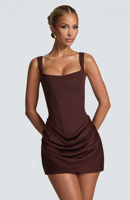 Juliana Mini Dress – Rustic Plum