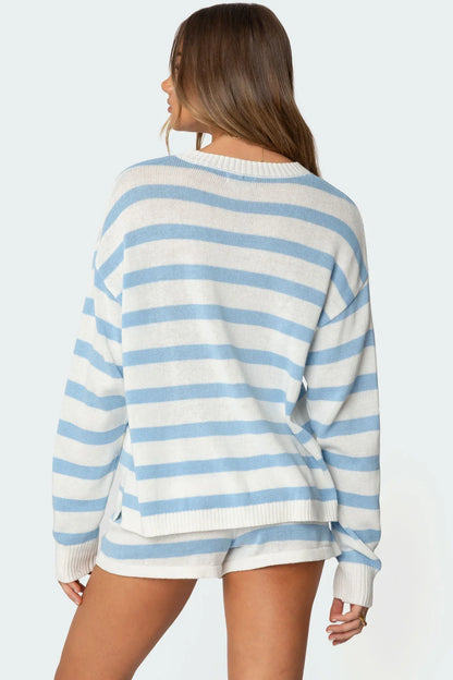Ida knitted set with stripes