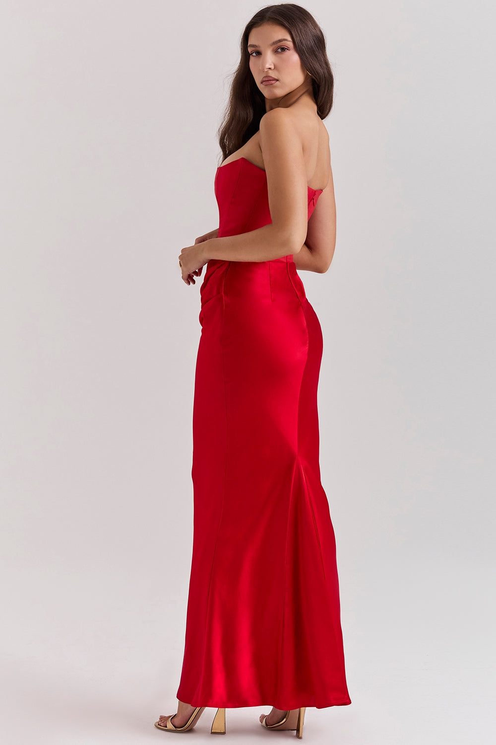 Isla | Strapless Korset Maxi Dress