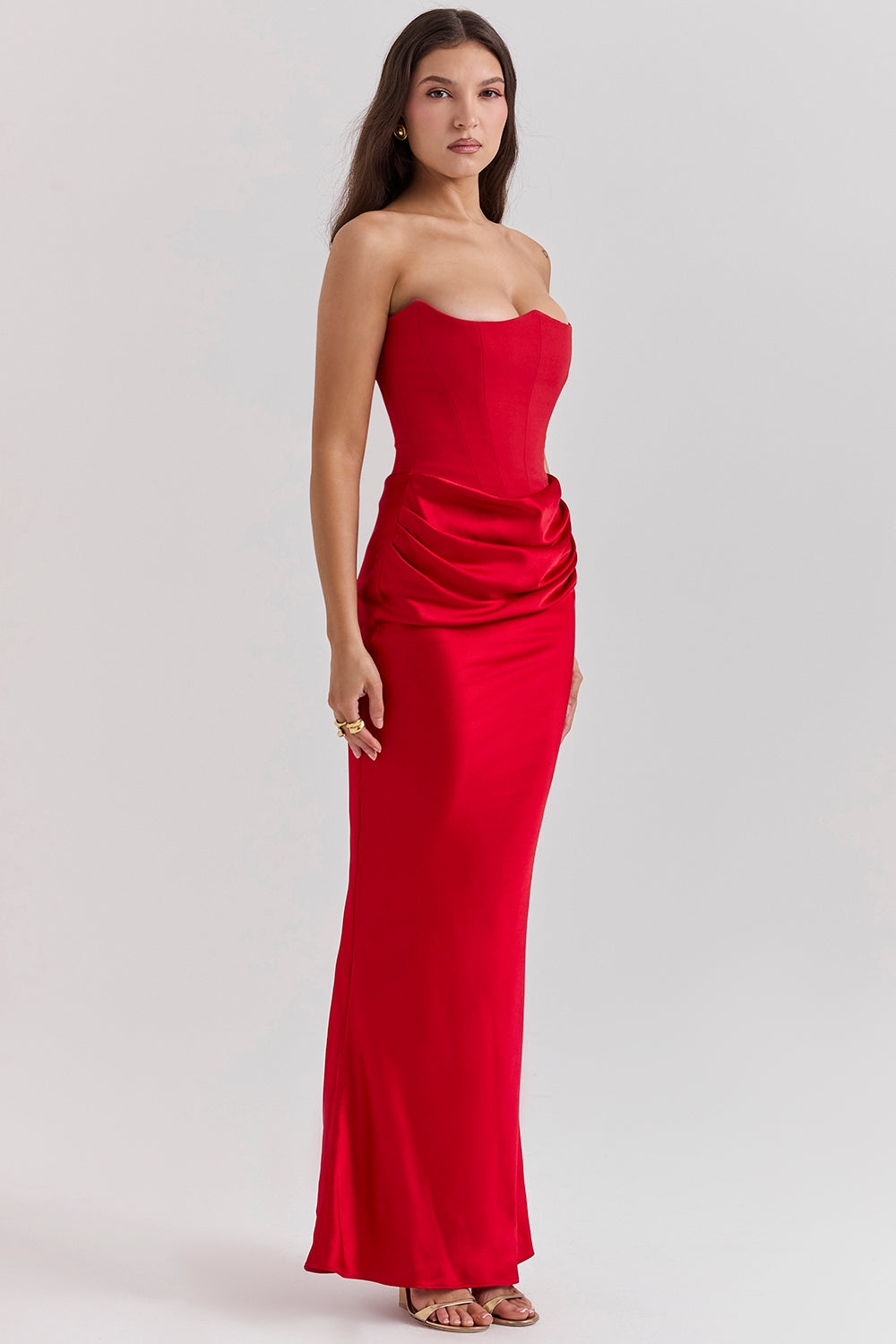 Isla | Strapless Korset Maxi Dress