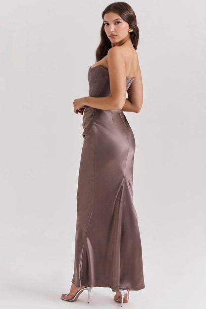 Isla | Strapless Korset Maxi Dress