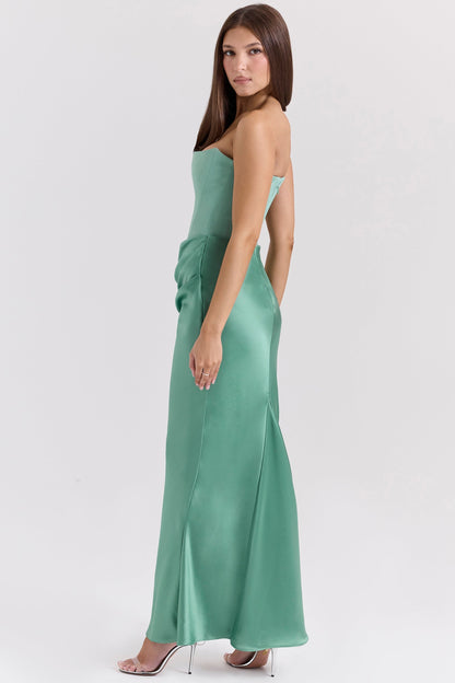 Isla | Strapless Korset Maxi Dress