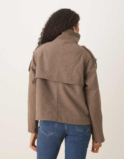 CROPPED TRENCH COAT