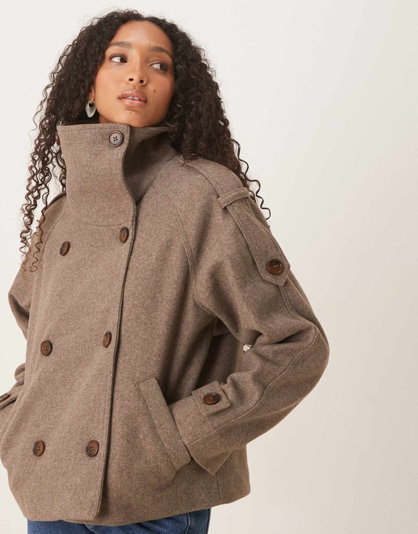 CROPPED TRENCH COAT