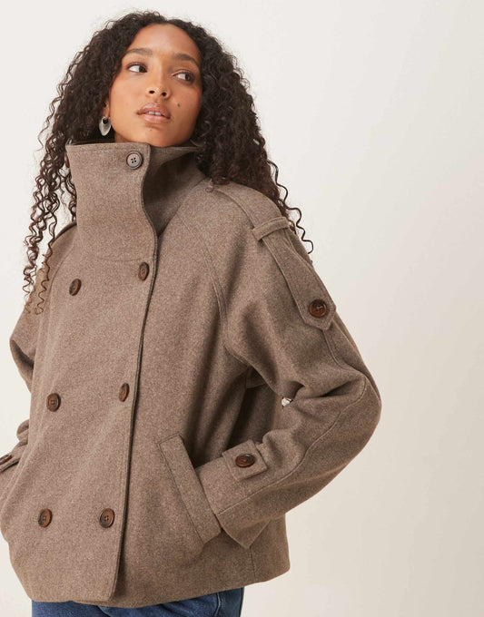 CROPPED TRENCH COAT