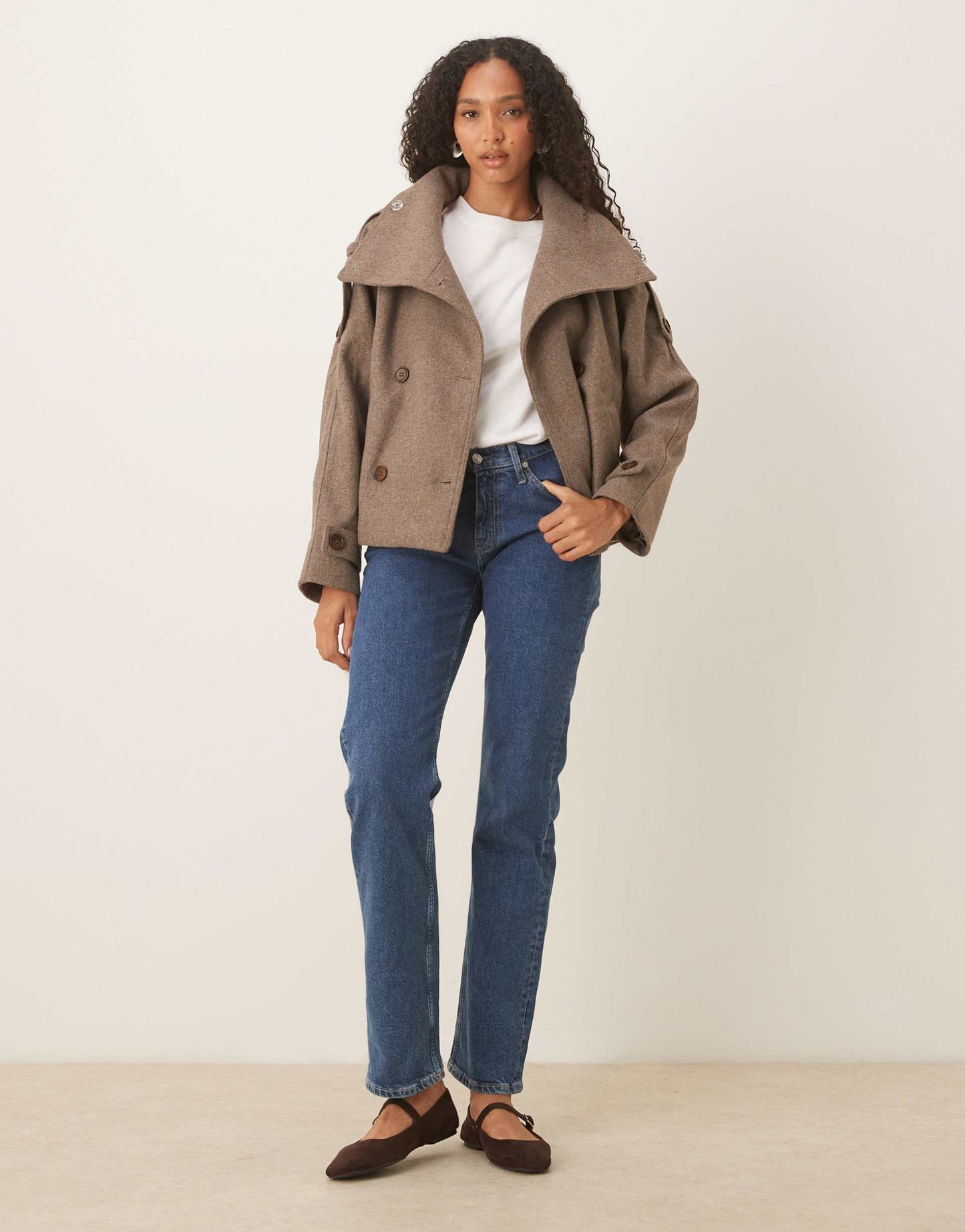CROPPED TRENCH COAT