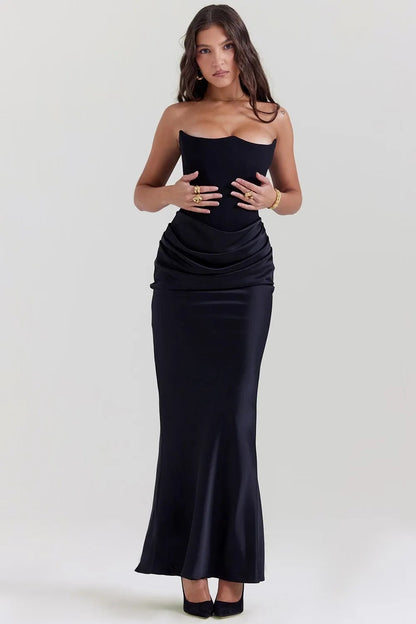 Elara Sculpted Maxi Dress