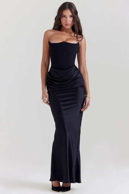 Elara Sculpted Maxi Dress