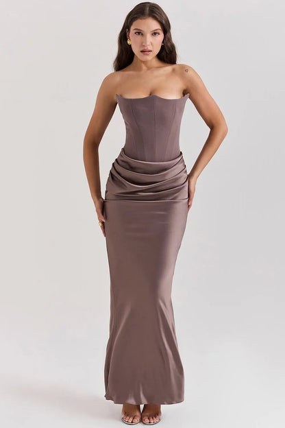 Elara Sculpted Maxi Dress