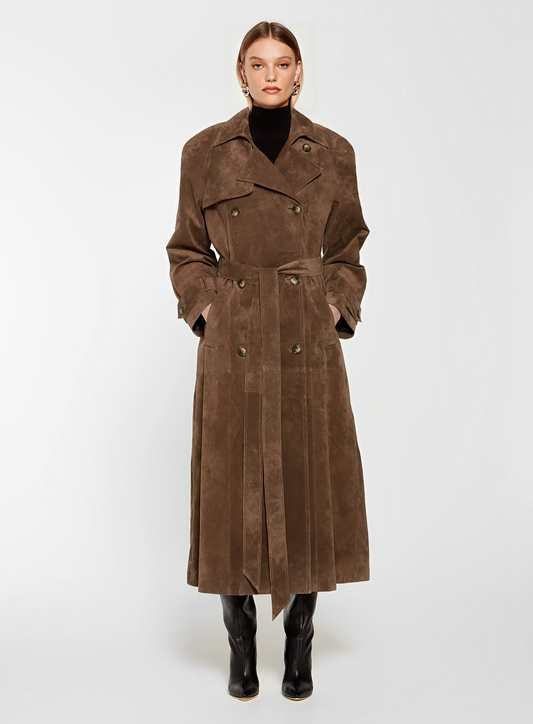 Evelin Suede Trenchcoat