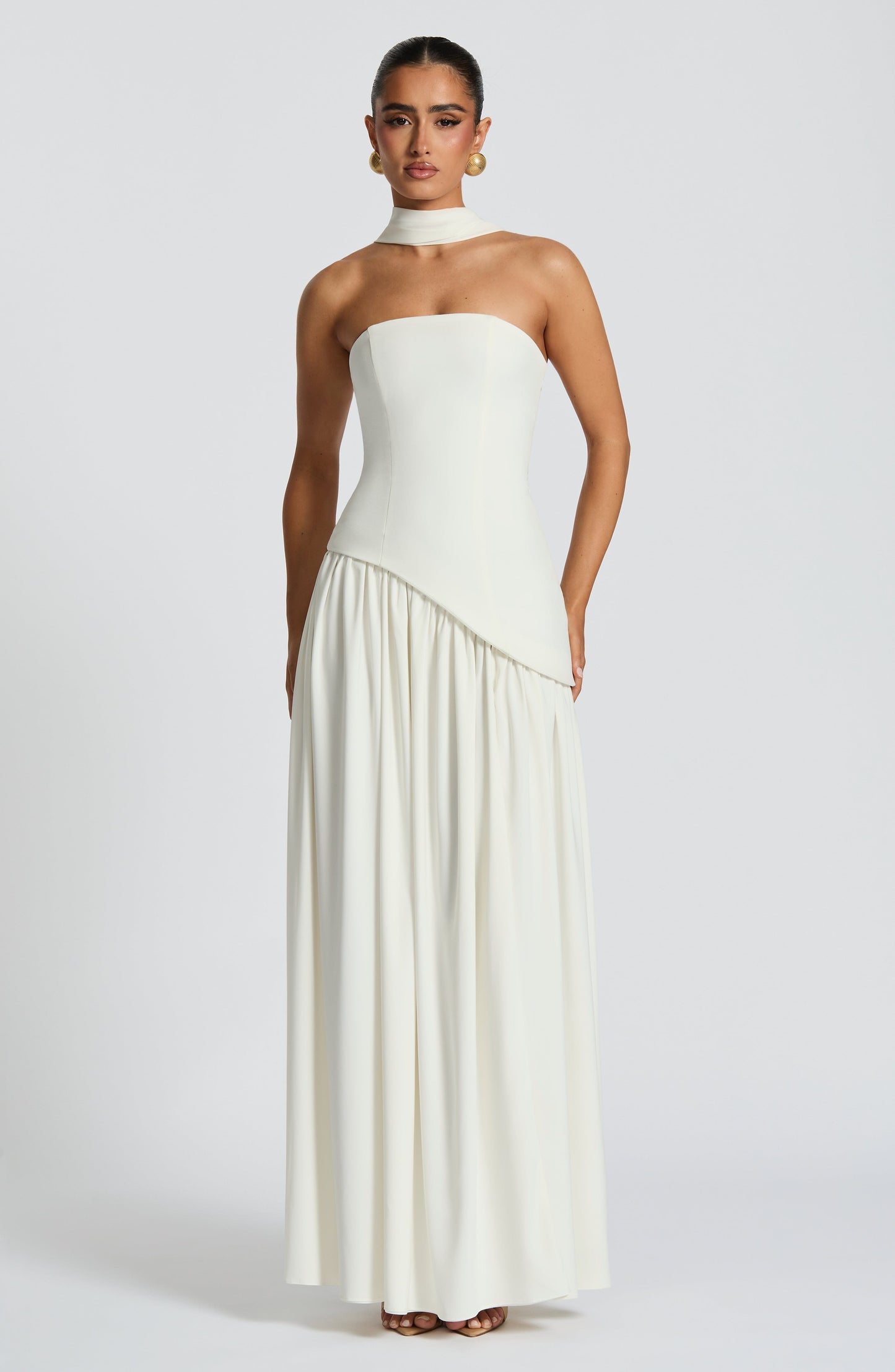 Olive Elegance Maxi Gown