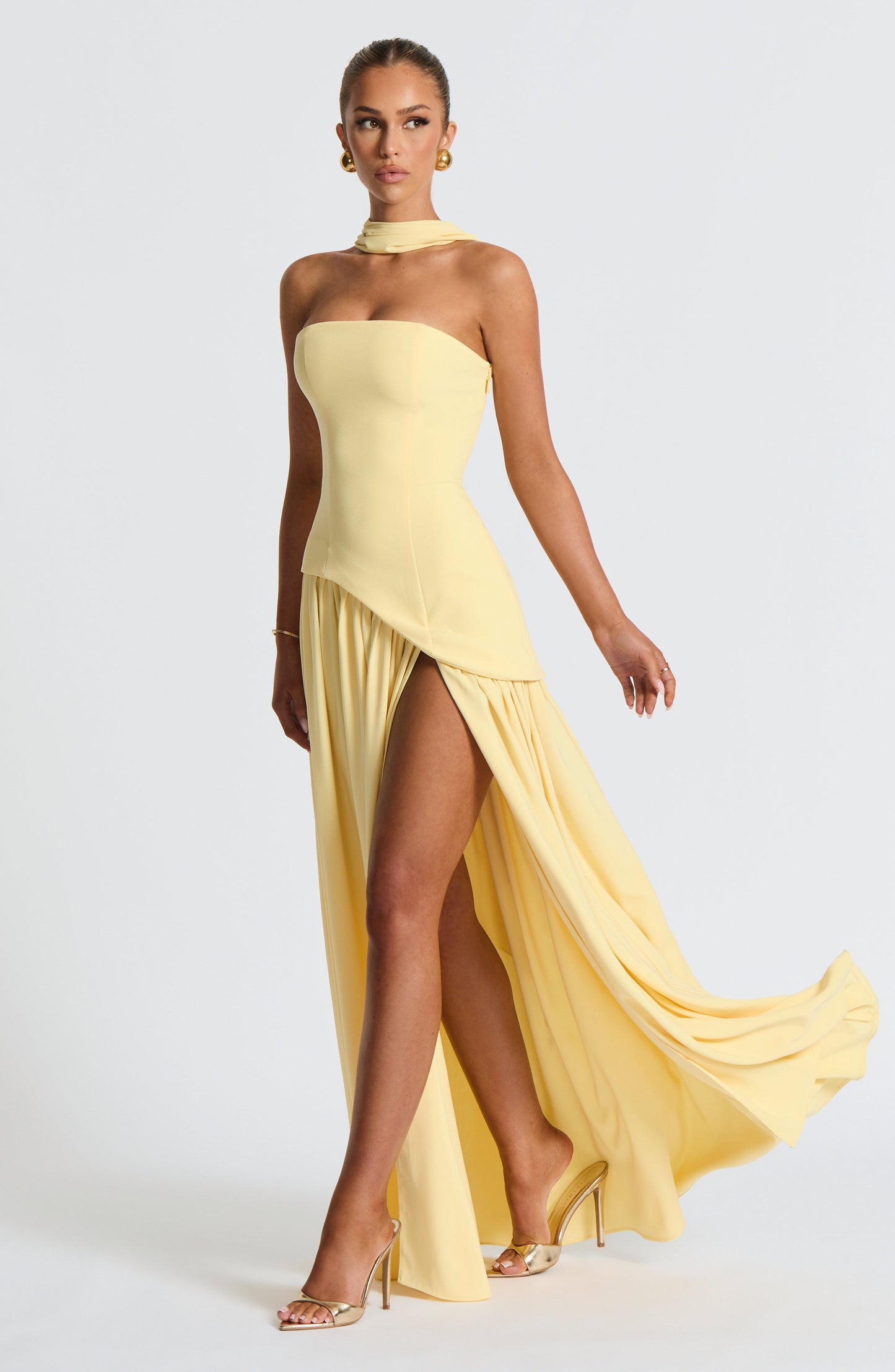 Olive Elegance Maxi Gown