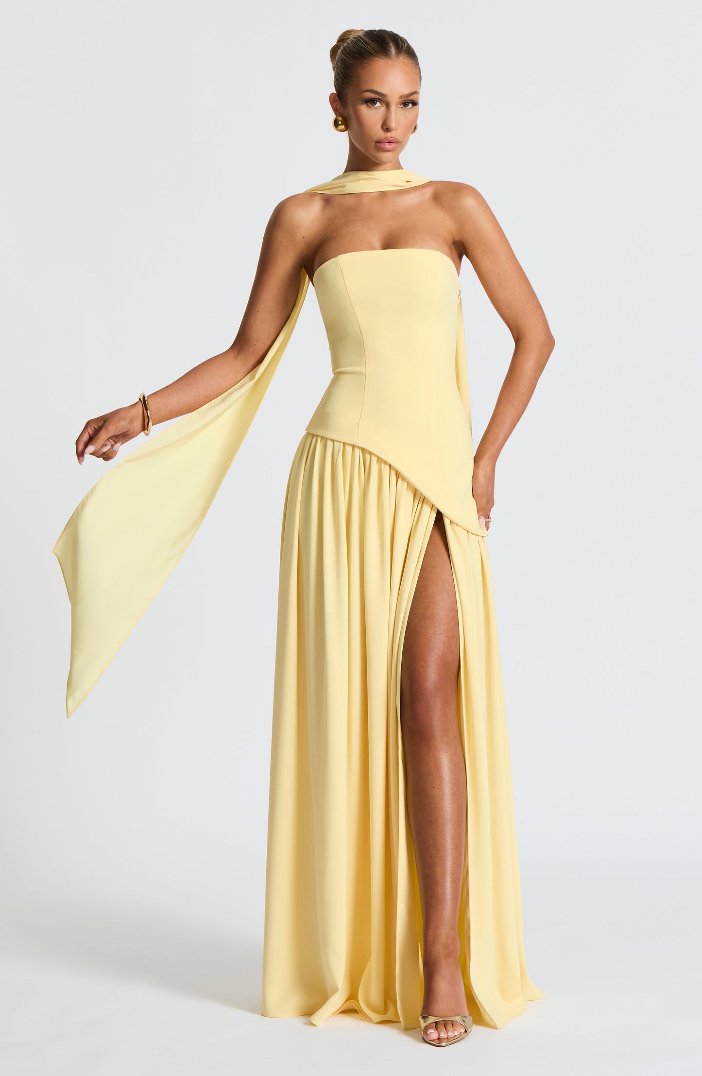 Olive Elegance Maxi Gown