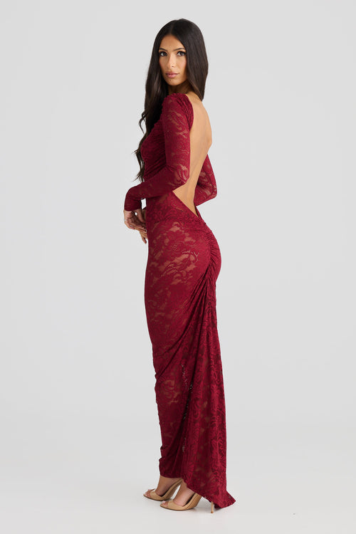 Bordeaux Bloom Dress