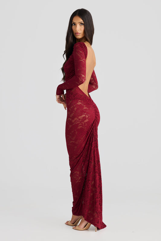 Bordeaux Bloom Dress
