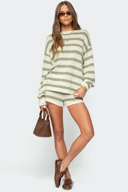 Ida knitted set with stripes