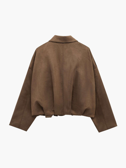 Alia Suede Bomber Jacket