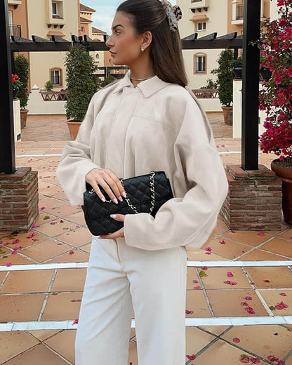 Alia Suede Bomber Jacket